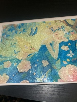 Enchanted Fairy & Butterflies Glass Cutting Board Whimsical Rare