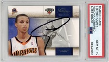 Stephen Curry Autographed 2009 Panini Studio Rookie Card Auto PSA/DNA Gem Mt 10. rookie card picture