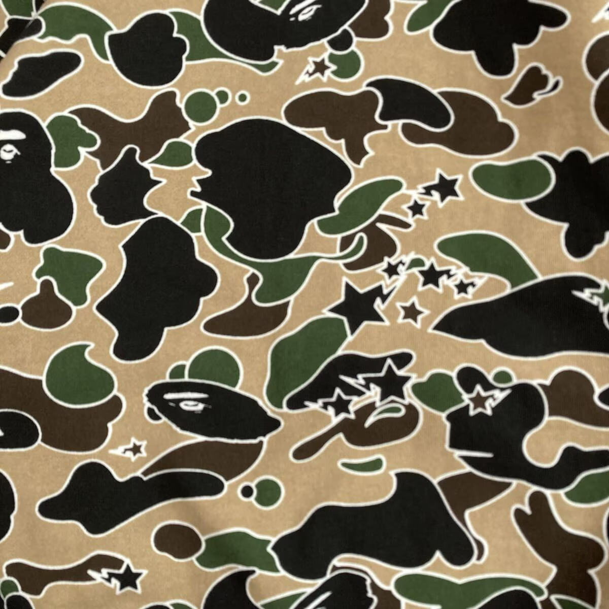 BAPE Sta camo Shark Full Zip Hoodie a bathing ape star Size M | eBay