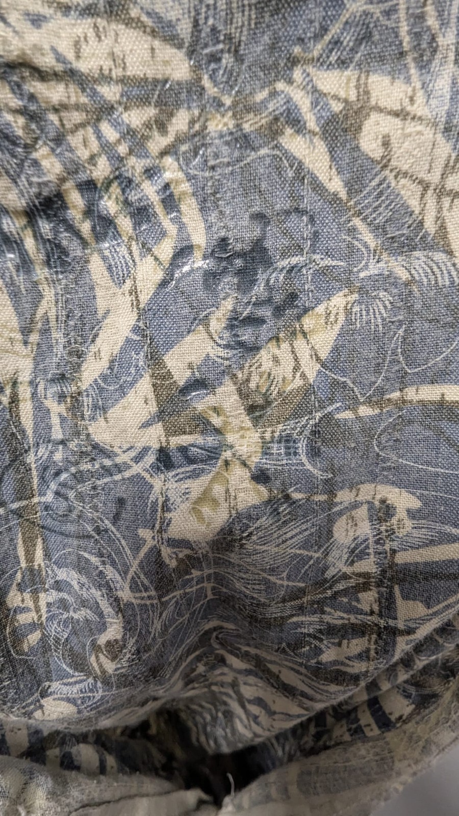 Freespirit Men’s Beige Grey Abstract Print Shirt Size Small Y2K 100% Cotton image 10
