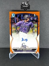2023 Bowman Chrome Bryant Betancourt 1st Orange Wave Auto 08/25 Colorado Rockies