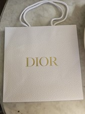 DIOR Gift Bag Pebbled White 10.5"L x 9H x 4.5"W NEW