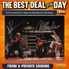 Ralph Macchio & Billy Zabka Signed 8x10 Photo The Karate Kid JSA Private Signing