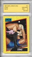 1991 IMPEL WRESTLING #6 STING WCW ASD GEM MINT 10