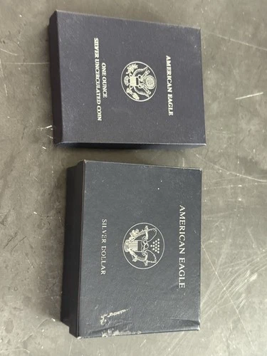 New ListingLot Of 2 Oz Of Silver At Spot American Silver Eagle Coins In Boxes From Mint