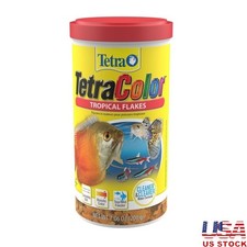 Tropical Color Flakes Fish Food Active Life Formula Clear Water Top Mid Feeding