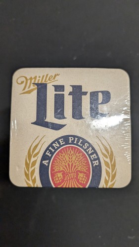Miller Lite A FINE PILSNER Drink Coaster Unused 100 Pack - Picture 3 of 4