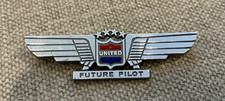 Vintage United Airlines Future Pilot Wings Pin Stoffel Seals Tuckahoe NY