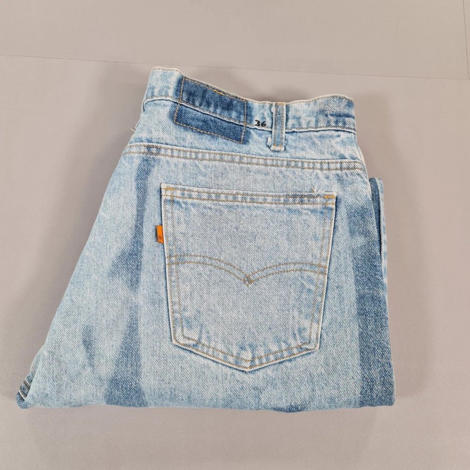 Vintage Levis Jeans Blue W31 L28 Orange Tab 505 0217 Denim 80s Rare USA Made, photo 1 of 5