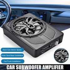 10" 800W Slim Under-Seat Subwoofer Powered Car Truck Sub w/ Amp Kit Speaker