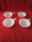 Fire King Peach Luster Beehive Handled Soup Bowls Anchor Hocking VTG Set of 4 6"