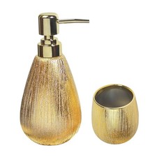 2 Pieces Bathroom Accessory Set Soap Dispenser Lightweight Practical Mouthwash