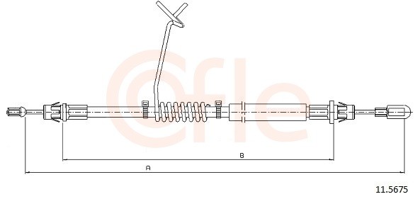 Cofle Handbremsseil Bremsseil Hinten Links Passend FüR Ford Transit Bus-image