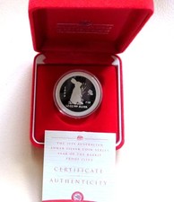 1999 1/2 oz - Silver 50 Cents. Lunar Series - Year of Rabbit.. Proof coin