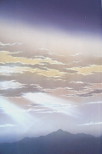 [AYANE]  2 panel set ANGEL'S LADDERS - Japanese Kimono Silk Fabric