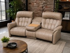 Himolla Leather Recliner Sofa 3 Seater Fold Down Centre Table German Quality