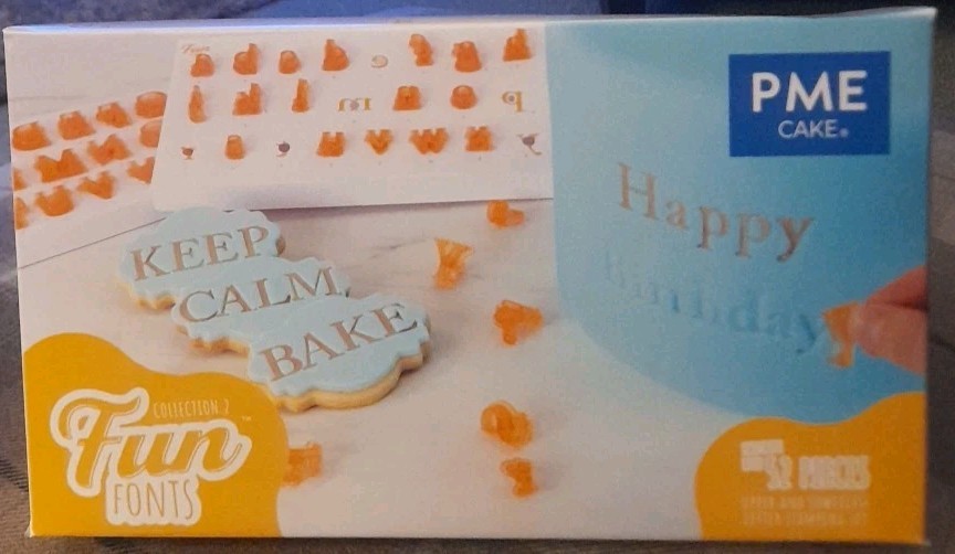 PME Fun Fonts Cake Stamp Set Upper and Lower Case Letters 52 Pieces - FF55