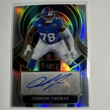 2025 Panini Select Andrew Thomas Prizm Autograph #SIP-ATS Giants Football Card