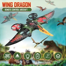 RC Plane Dinosaur 2.4G 4CH Easy to Fly Remote Control Aircraft Flying Toys Green
