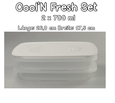 Tupperware Cool 'N Fresh Set, 2x 700 Ml, mit Klima Deckel NEU