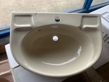 TWYFORDS NOCTURNE SEMI RECESS BASIN 610mm X 450mm  1 TAP HOLE  CHAMPAGNE- New