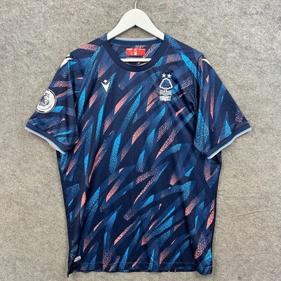 Nottingham Forest Shirt Herren XXL 2XL Blau Macron Third 3rd Trikotsatz 2022/2023