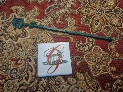 Greenbrier Resort Hotel Springhouse Porcelain Magnet & Bar Advertising Swizzle