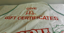 McDonalds 1980s apron Happy Holidays Gift Certificates cloth vintage staff