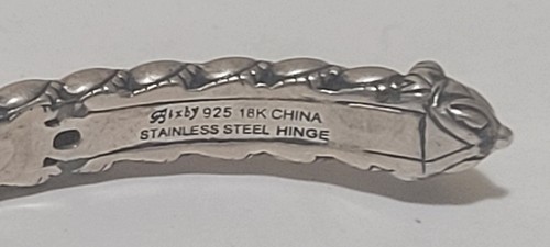 Stunning Vintage Bixby 18K Sterling Silver 925 Cuff Bracelet Hinged Signed - Bild 3 von 13