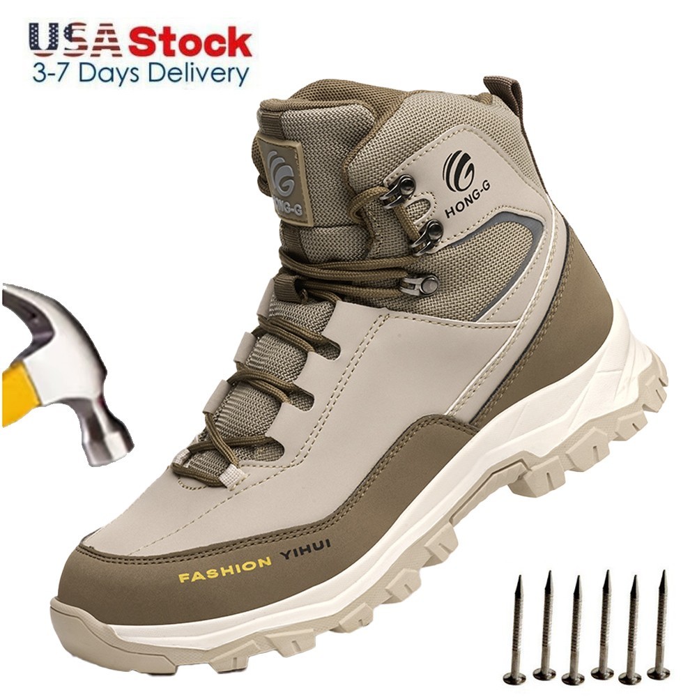 S Work Boots Steel Toe Safety Shoes Waterproof Non Slip Boot