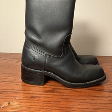 VINTAGE Frye Shortie Campus Black Boot 6.5