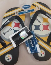 Pittsburgh Steelers Logo Flip Flop Sandal Unisex Adult XS Extra Small Size NWT