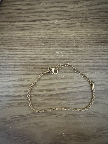 Gold Plated Stainless Steel Rope Bracelet