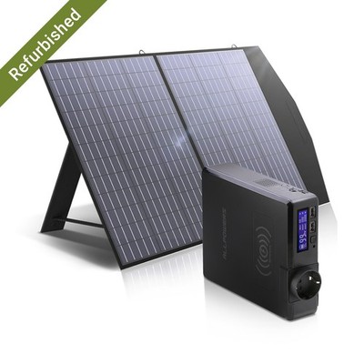 ALLPOWERS Solarpanel 100W Solarmodule mit Powerstation 230V 200W Solar Generator