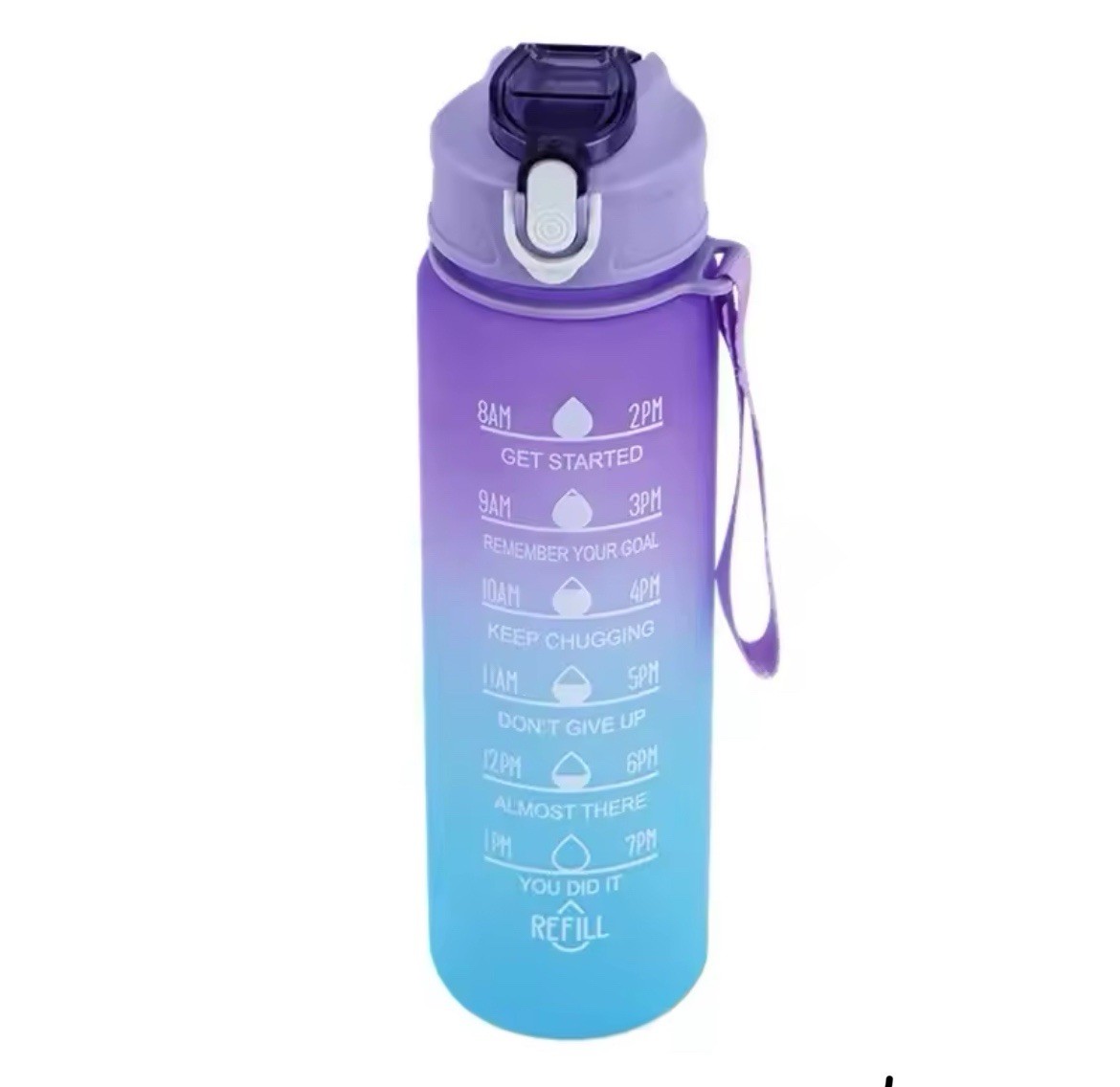 With Time Marker Leak-proof Cup Water Bottle