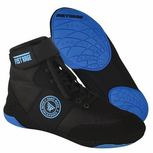 🚨 FISTRAGE Wrestling Shoes Combat Footwear. Blue-Black. Light Weight. Size 5 🤼