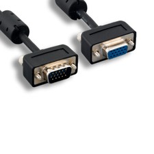KNTK 6' Slim Type SVGA Video Extension Cable 32AWG HD15 15Pin for TV PC Monitor