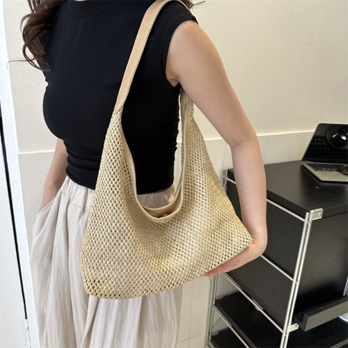 Purses Woven Bag Bucket Bag Underarm Bag Casual Shoulder Bag Ladies