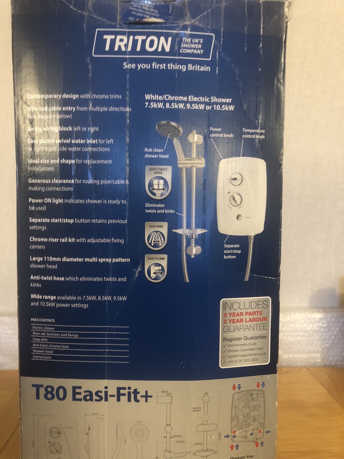 Triton T80Z 10.5kW FastFit Electric Shower White 5456859688923 eBay