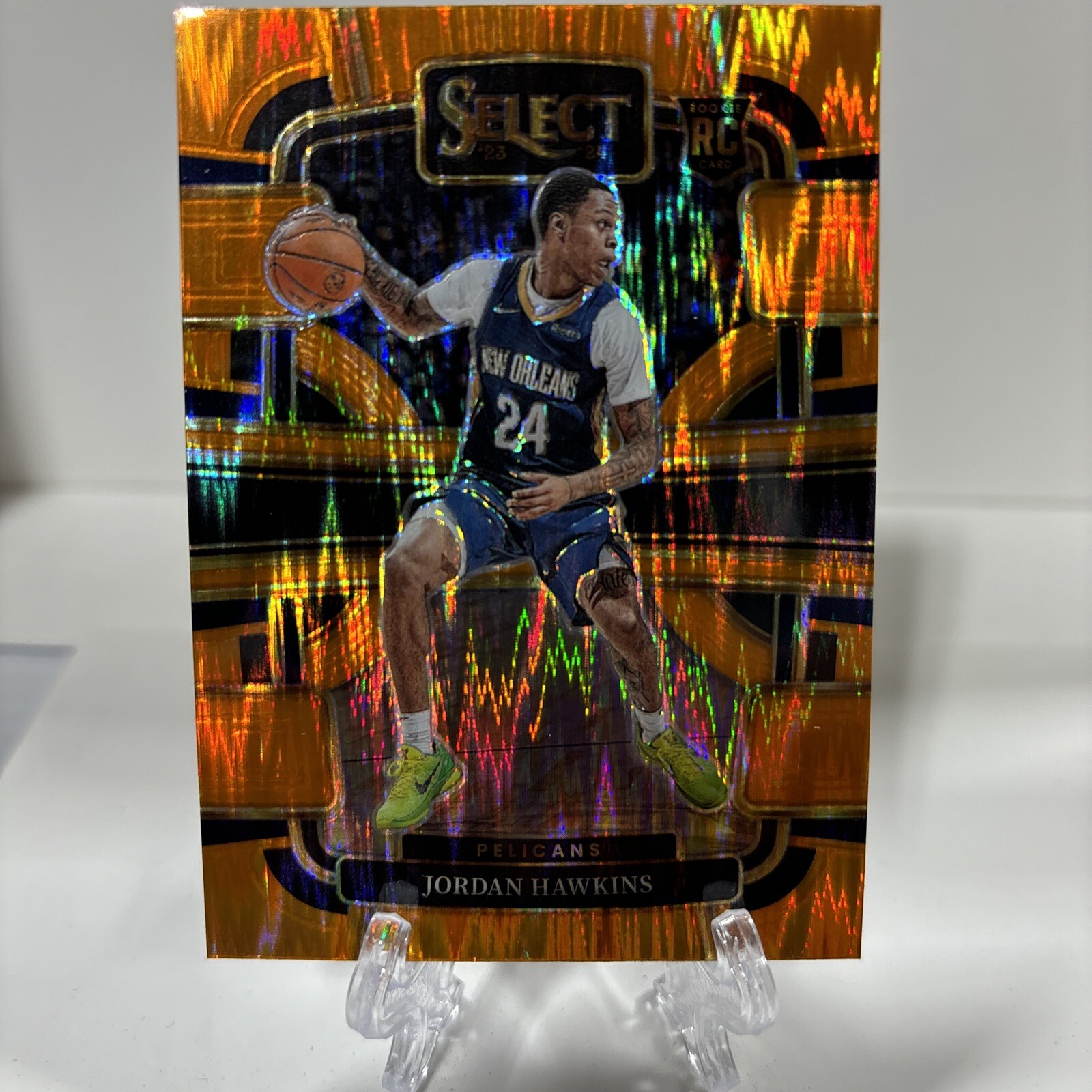 Jordan Hawkins 2023-24 Select Orange Flash Prizm Rookie Card #72🔥