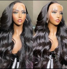 Body Wave HD Transparent Lace Front Remy Human Hair Wigs 180 Density