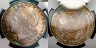 1900-O $1 Morgan Silver Dollar - Rainbow Toning - NGC MS 65 - SKU-B2164