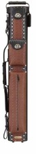 Vincitore 2x4 Black/Brown Leather Pool Cue Case w/ FREE Shipping
