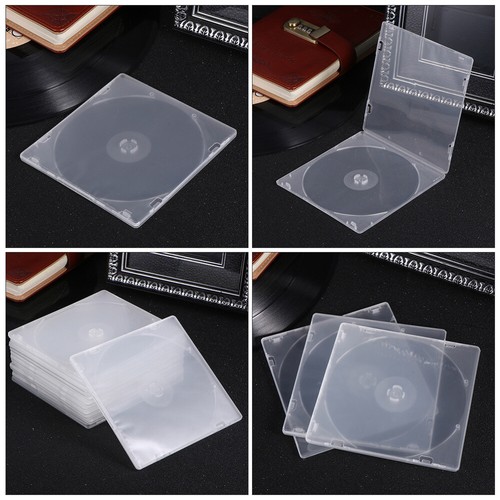60 Pcs Transparent Single CD DVD Case Boxes Slim Clear Storage Organizer - Afbeelding 7 van 12