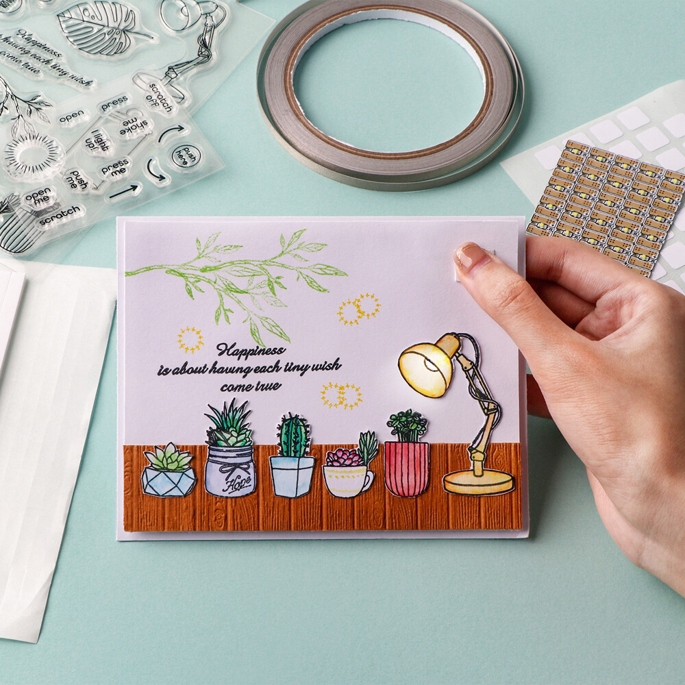 White LED Circuit Stickers and Conductive Fabric Tape For DIY Craft ...