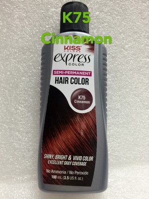 Kiss Express Semi Permanent Hair Color K75 Cinnamon 3 5 Fl Oz