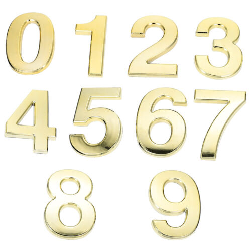 10 Pcs Number Adhesive Door Numbers Mailbox Plaque Office
