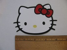 HELLO KITTY Die Cut Paper Pieced HANDMADE NEW
