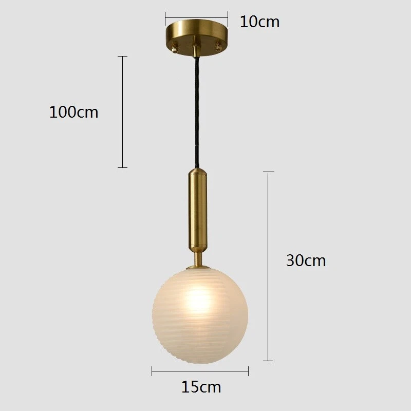 Bar Glass Pendant Light Shop Ceiling Light Gold Chandelier Lighting Kitchen Lamp - Image 2 of 4