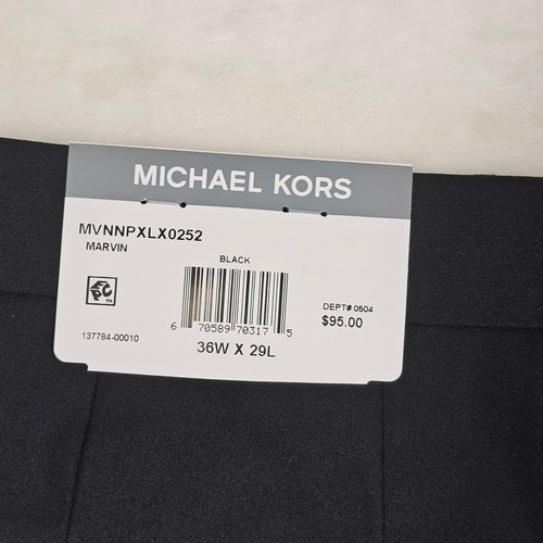 Pantalon habillé homme Michael Kors coupe classique performance noir taille 36W X 29L neuf avec étiquette - Photo 8/14